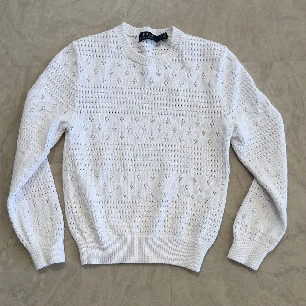 Polo Ralph Lauren White Crewneck Sweater S
